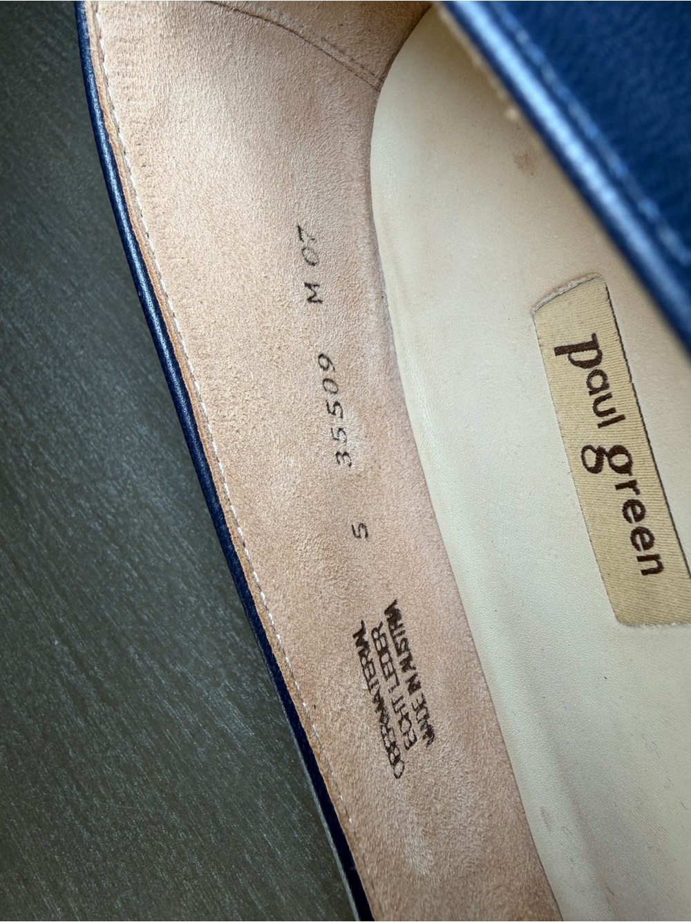 Paul Green Navy Leather Penny Loafers - Picture 11 of 11